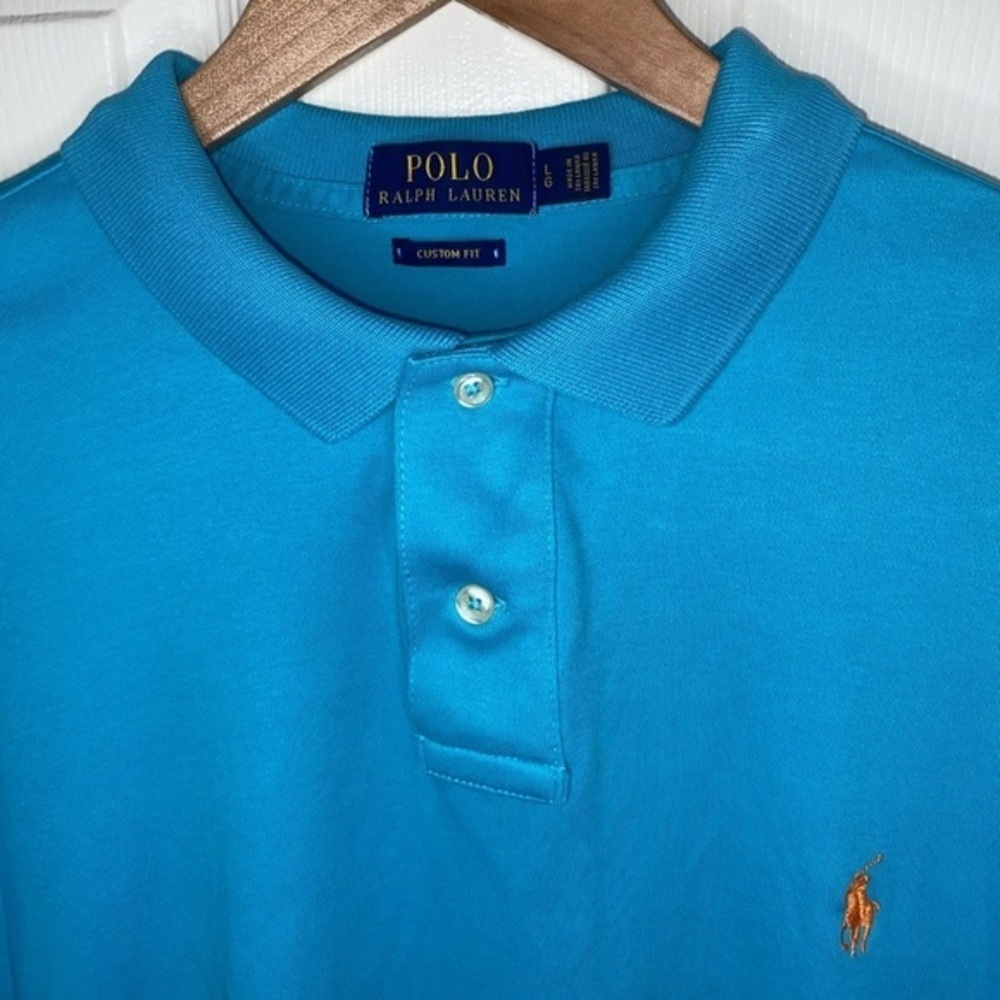 Polo by Ralph Lauren Baby Blue Cotton Polo Shirt, Size L, NWOT